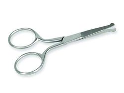 Gima - Nose and Ear Hair Scissors, Totally safe, Round and Straight Tips, Made of Stainless Steel, Lenght 9 cm.