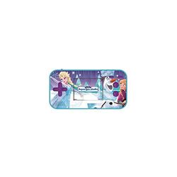Lexibook- Disney Frozen Reine des Neiges Elsa Console Portable Compact Cyber Arcade, 150 Jeux, écran LCD, à Piles, Bleu, JL2367FZ