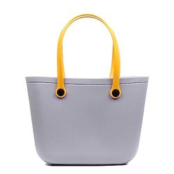 FIRENZE ARTEGIANI Libelula Large EVA Beach Shopper Bag with Matching Interchangeable Handles, 47 x 24 x 33 cm, Colour: Violet, Violet, Utility