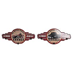 DKD Home Decor Perchero de Pared Color Negro y Rojo, de Metal (2 Unidades) (60 x 4 x 28 cm) S3037486 - EAN: 8424001999279