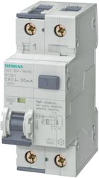 Siemens - Diferencial combinado 1 polo+neutro 20a 30 ma/4500