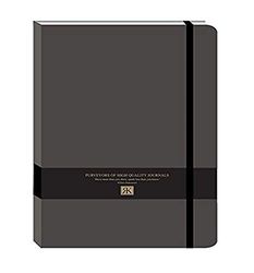 Robert Frederick Large Pu Journal Gold Foil Bellyband-Black, Paper, Assorted, 13 x 28 x 20 cm