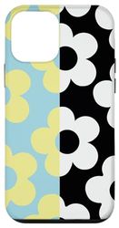 Custodia per iPhone 12 mini Colore Daisy Block Split Color Indie Estetica anni '60 '70