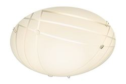 Briloner Leuchten 3288 – 016 A +, – Lámpara de techo LED, 1 x LED Módulo, 12 W, 1,200 lúmenes, metal, cristal blanco con decoración