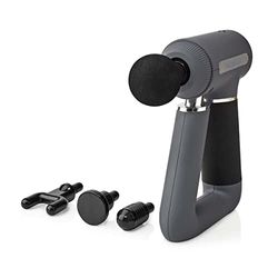 Nedis Sportmassagepistool - Batterij Gevoed - Ingebouwde Lithium-Ion - Oplaadbaar - 6 Massage Modes - USB-kabel - Grijs