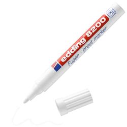 edding 8200 marqueur joints - blanc - 1 stylo - pointe ronde 2-4 mm - pour rafraîchir et éclaircir les joints encrassés - imperméable, haut pouvoir couvrant, sèche vite - pour cuisine et salle d'eau