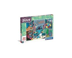 Clementoni - Puzzel voor kinderen, 300 delen Supercolor, voor kinderen 9+ jaar, afbeelding met figuren uit de cartoon Disney Lilo en Stitch, cadeau-idee, Made in Italy, 48,5 x 33,5 cm, 21742