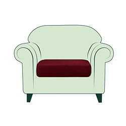 CHUN YI Jacquard Funda de Cojín de Asiento Protector de Asiento Cubre Asiento Extensible, Revestimiento de Sofá (1 Plaza, Burdeos-2)