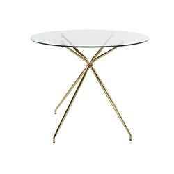 Mesa de Comedor DKD Home Decor Cristal Hierro (90 x 90 x 75 cm)