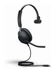 Jabra Evolve2 40 SE Wired Noise-Cancelling Mono Headset With 3-Microphone Call Technology and USB-A Cable - MS Teams Certified, Works with All Other Platforms - Black