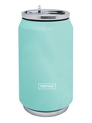 Nerthus FIH 786 Lata Isotérmica Doble Pared color Turquesa 330ml, Acero Inoxidable, junta Silicona, Libre de BPA, 18/8