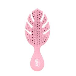 Wet Brush Go Green - Mini spazzola districante da viaggio, con setole IntelliFlex ultra morbide che allentano delicatamente i nodi, riducendo al minimo dolore, doppie punte e rotture, rosa