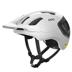 POC Axion Race MIPS, Casco Unisex-Adult, Hydrogen White/Uranium Black Matt, L (59-62cm)