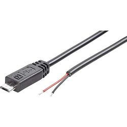 Tillverkad mikro-USB-B-hankabel med öppna ändar BKL Electronic 10080100 hane, rak 1,80 m