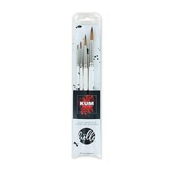 KUM 5143716 - Juego de Pinceles Frau Hölle, Acuarela Suelta, 4 Pinceles Kleckse