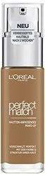 L'Oréal Paris Make Up, fond de teint liquide à l'acide hyaluronique et à l'aloe vera, maquillage Perfect Match, caramel n° 8.5.D/8.5.W, 30 ml