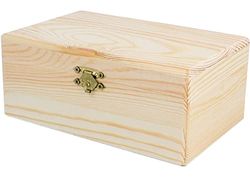 INNSPIRO Caja madera de pino macizo rectangular 15x11x3.5cm.
