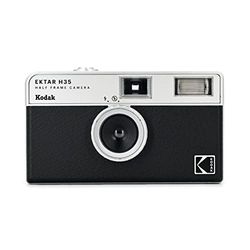 KODAK EKTAR H35 Fotocamera a pellicola half frame, 35 mm, riutilizzabile, senza messa a fuoco, leggera, facile da usare (nero) (pellicola e batteria AAA non incluse)