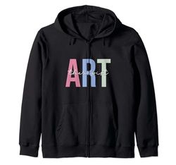 Art Therapist Art Therapy Art Teacher Zip Hoodie