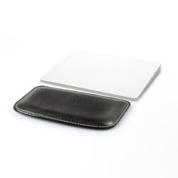 Londo Echt lederen toetsenbordkussen - Premium ergonomische ondersteuning voor comfortabel typen op het werk en thuis (zwart, klein)