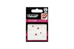 Glam'Up Paris - Stickers pour Nail Art - Autocollants Nail Art pour Décoration Ongles - Nail Art Design Manucure - Facile à Utiliser - N°166 - Stones