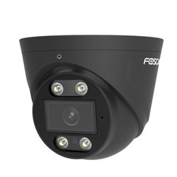 Foscam Telecamera Dome IP esterna PoE 5 MP con faretti luminosi e sirena T5EP Nero