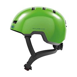 ABUS kinderhelm Skurb Kid - robuuste fietshelm in skaterlook met ruimte voor een vlecht of staart in diverse designs - voor meisjes en jongens - Groen, maat S