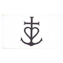 BANDIERA CROCE DELLA CAMARGUE 150x90cm - BANDIERA CROCE GUARDIANA 90 x 150 cm - AZ FLAG