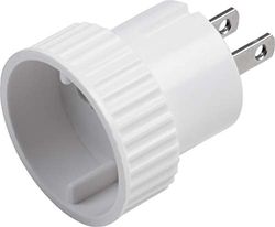 Meister Adaptador de viagem tipo A – para os Estados Unidos, Canadá, Tailândia e República Dominicana – IP20 – Branco – adaptador de tomada de viagem para mais de 20 países/adaptador de viagem /