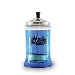 SHAVE FACTORY Professional Grade Little Disinfecting Jar, 621 ml Blue