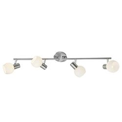 BRILLIANT lampada Tubo faretto Tiara 4 luci Ferro/bianco | 4x D45, E14, 40W, adatto per proiettori a caduta (non inclusi) | Scala da A ++ a E | Bracci orientabili/teste orientabili