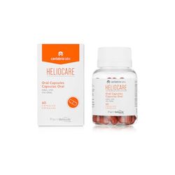 Heliocare Cápsulas oral - Fotoproteção do interior, aumenta a resistência da pele ao sol, acelera um bronzeado natural e homogéneo, 60 cápsulas, 60 unidades