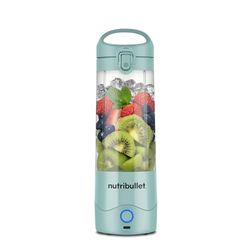 nutribullet Portable Blender in Light Blue - Powerful Extractor Blade, 475ml Cup, To-Go Lid, USB-C Charging Cable & User Guide - Delivers 15+ Blending Cycles - Healthy Shakes On The Move