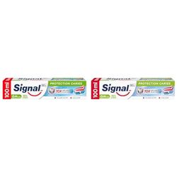 Signal Pasta de Dientes Protección Anticaries con flúor y calcio 100 ml (Paquete de 2)