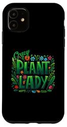 Carcasa para iPhone 11 Crazy Plant Lady divertido diseño amante de la jardinería