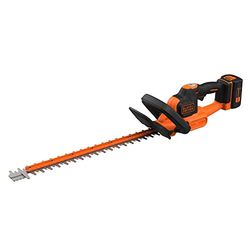 Black+Decker BCHTS3625L1-QW heggenschaar (36 V, 2,5 Ah, 55 cm meslengte, met antiblokkeerfunctie, 22 mm snijdikte, ideaal voor grotere heggen, incl. accu en oplader), oranje/zwart