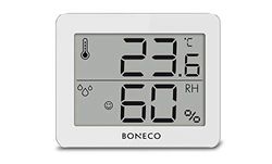 BONECO Thermo-hygrometer X200 - digitale weergave van kamertemperatuur en relatieve vochtigheid - 0 tot 50 ˚C, wit