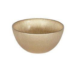 HOME DECO FACTORY, KA6134 - Cuenco de Cristal Dorado de 70 cl, diseño Elegante y Moderno, Ideal para sopas, ensaladas y Aperitivos, Resistente y fácil de Limpiar, Todas Las Ocasiones,