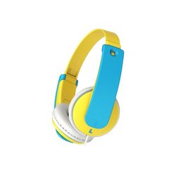 JVC HAKD7Y Tinyphone för barn med volymbegränsning, justerbar storlek (gul/blå)