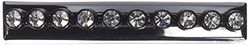 Caravan 0.5 oz Domed Automatic Barrette with Swarovski LG Rhine Stone