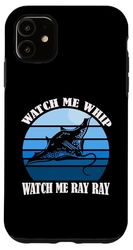 Funny Retro Vintage Watch Me Whip Manta Ray Lover Custodia per iPhone 11