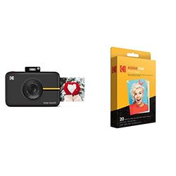 KODAK Step Touch | Fotocamera digitale 13 MP a stampa istantanea, touchscreen LCD da 3,5" & ZINK - Carta fotografica, Formato 2"x3", Confezione da 20 fogli