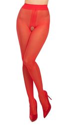 GLAMORY Women's Ouvert Tights, 20 denier, red, XL Große Größen