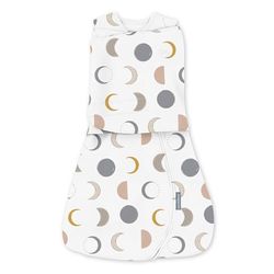SwaddleMe by Ingenuity, Arms Free Convertible Swaddle, maat 3-6 maanden, 15-18 pond 1pk, 0,5 TOG - Luna
