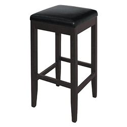 Bolero Faux Leather High Bar Stool Black (Pack 2)