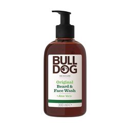 BULLDOG SKINCARE 2-in-1 Original Beard & Face Wash For Men 300 ml, Aloe Vera Enriched, For All Beard Types, Removes Dirt & Oil