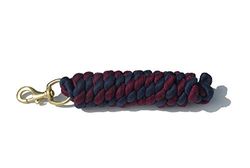 Rhinegold - Corda Doppia, Corda in Cotone, Blu Navy/Bordeaux., Taglia Unica