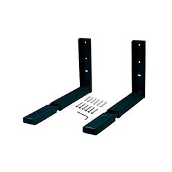Amig - Suporte ajustável de parede para micro-ondas, carga máxima 40 kg, instalação fácil - aço resistente, preto, regulável de 36 a 45 cm