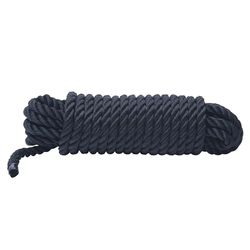 WERKA PRO - Corda lunga Ø 18 mm 10 m - Uso universale - Poliestere di qualità resistente alle intemperie - Rigida - Buona resistenza all'umidità - Corda spessa versatile - Nero