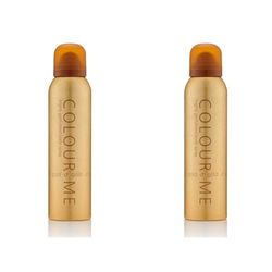 COLOUR ME Gold Homme 150ml Body Spray Perfume for Men. Luxury Fragrance - Mens Aftershave, Long Lasting Fragrance for Men by Milton-Lloyd (Pack of 2)
